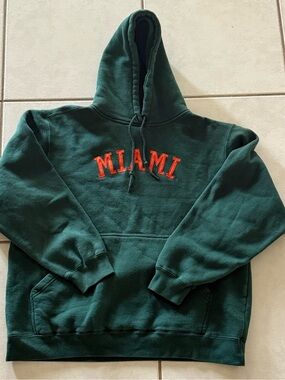 UM Miami Embroidered Hoodie Green size XL FOOTLOCKER